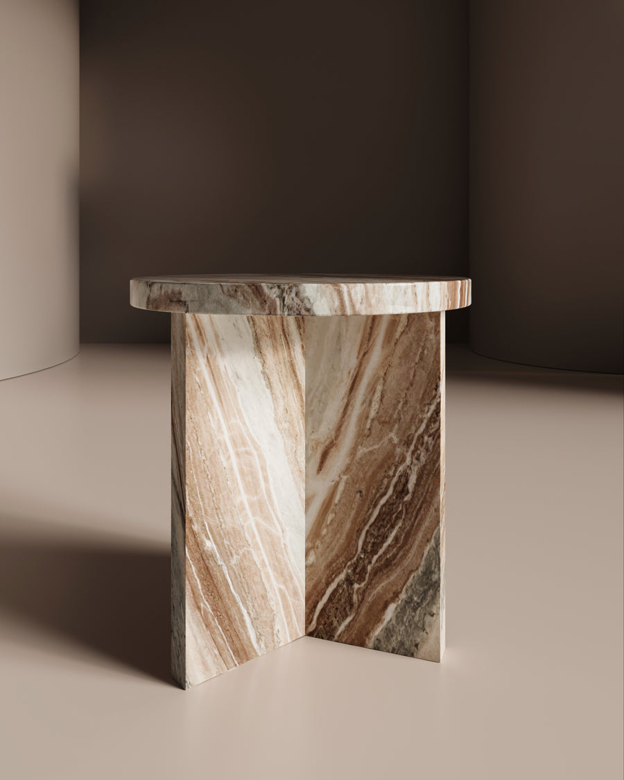 Livella Marble Side Table - Belaré Home
